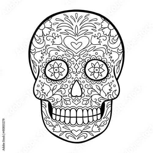 Mexican sugar skull, Dia de los Muertos
