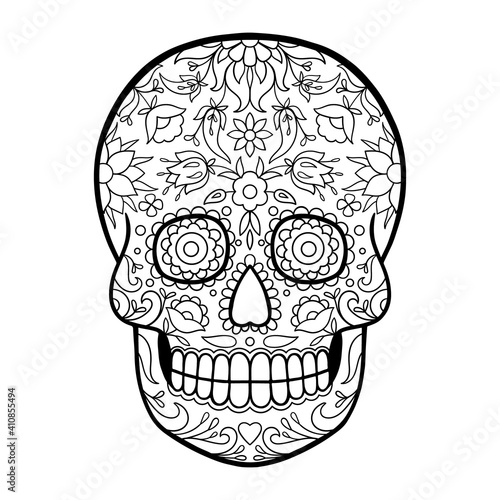 Mexican sugar skull, Dia de los Muertos