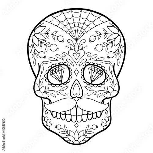 Mexican sugar skull, Dia de los Muertos