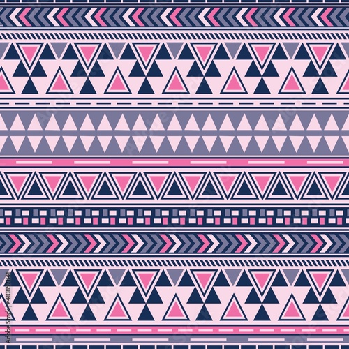 Tribal Navajo seamless pattern. Aztec geometric print. Ethnic hipster backdrop