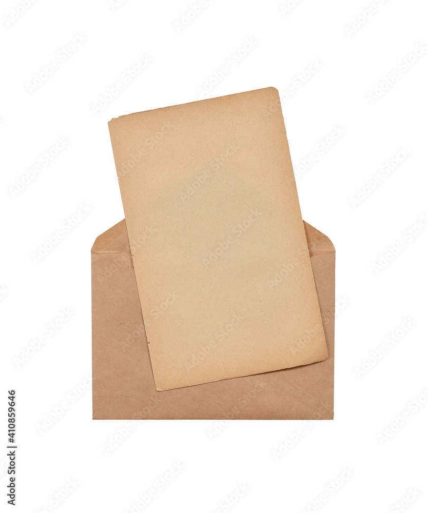 The open brown post envelope The open brown post envelope