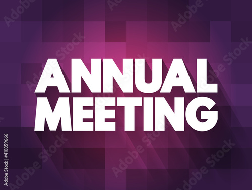 Annual Meeting text quote, concept background