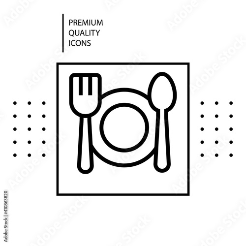 outline calories vector icon.