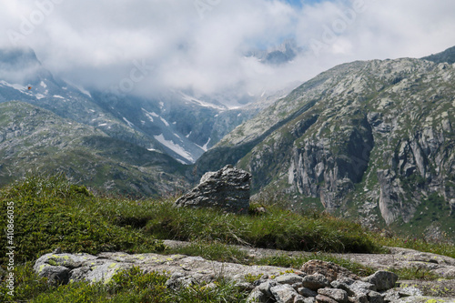 Bellissima vista panoramica dal rifugio cornisello nella Val Nambrone in Trentino, viaggi e paesaggi in Italia