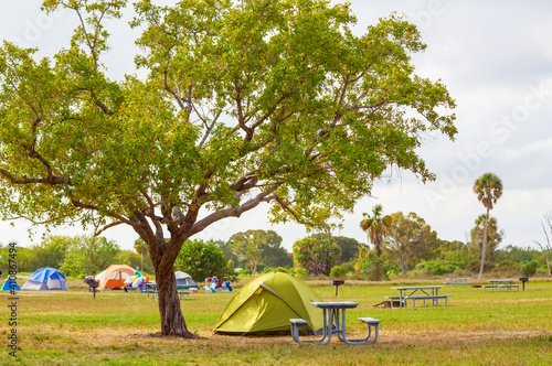 Tent in camping photo