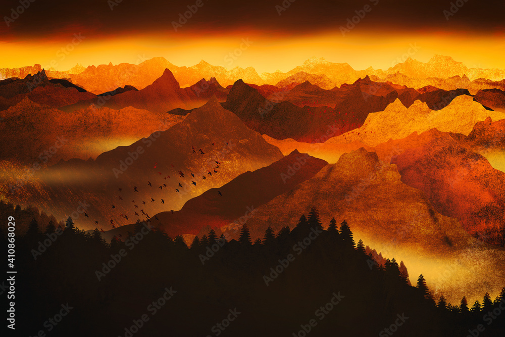 The faraway mountains of fire