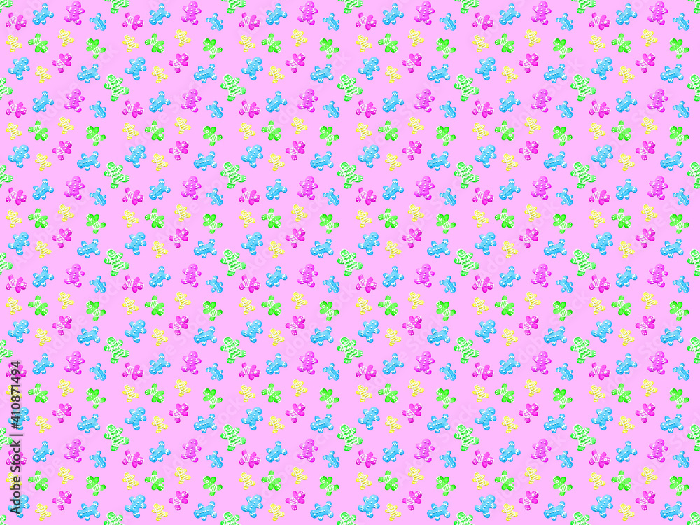 Seamless pattern on a pink background. Seamless pattern on a pink background.