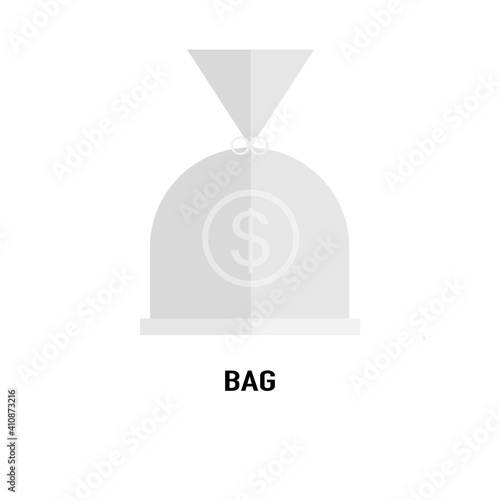Money bag on white background.