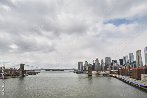 panoramic of bridge in new york city © Johny