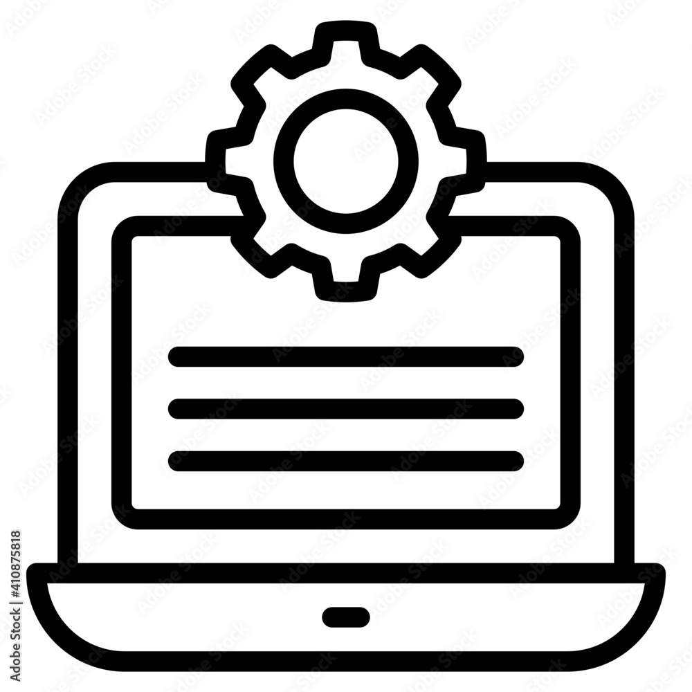 Icon of system setting, linear design Icon of system setting, linear design
