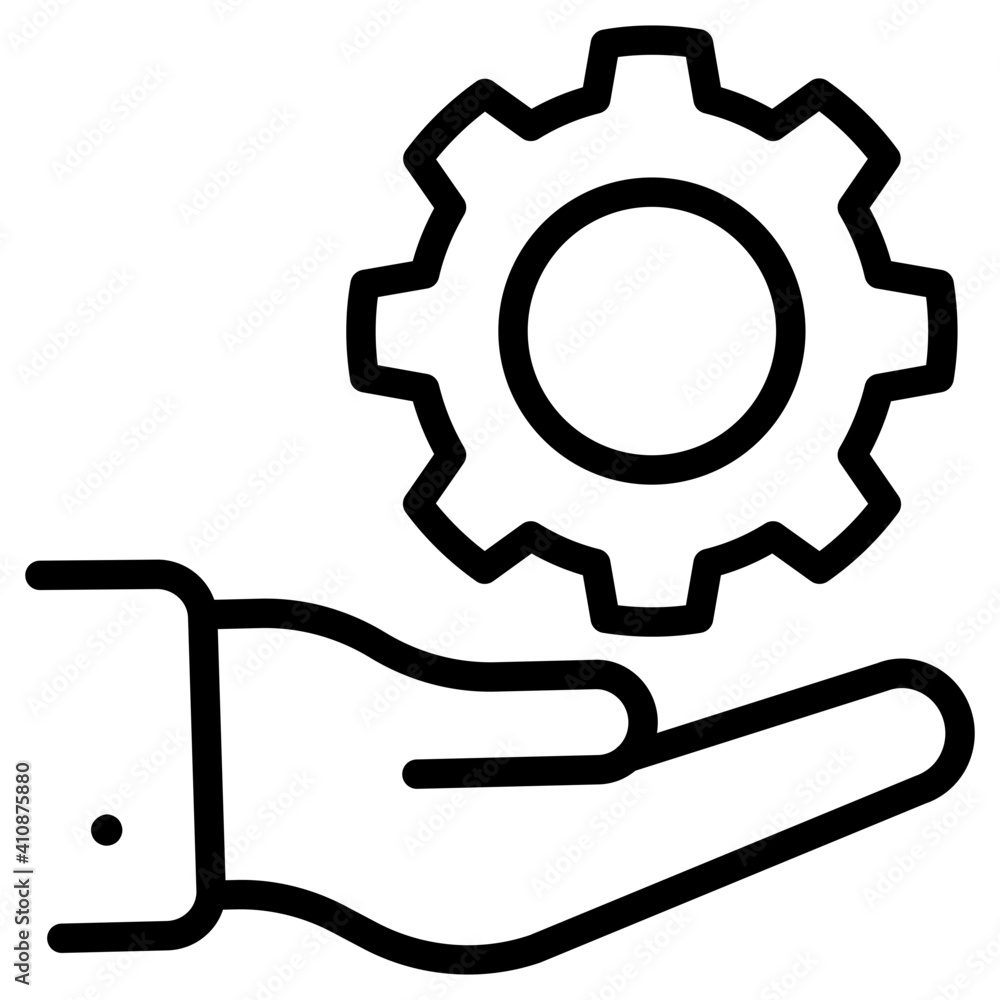 Icon of service setting, linear service design Icon of service setting, linear service design