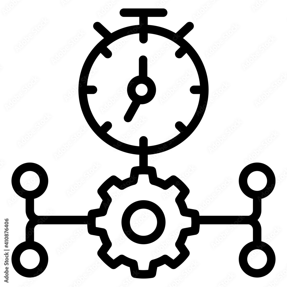 Icon of time management, outline design Icon of time management, outline design
