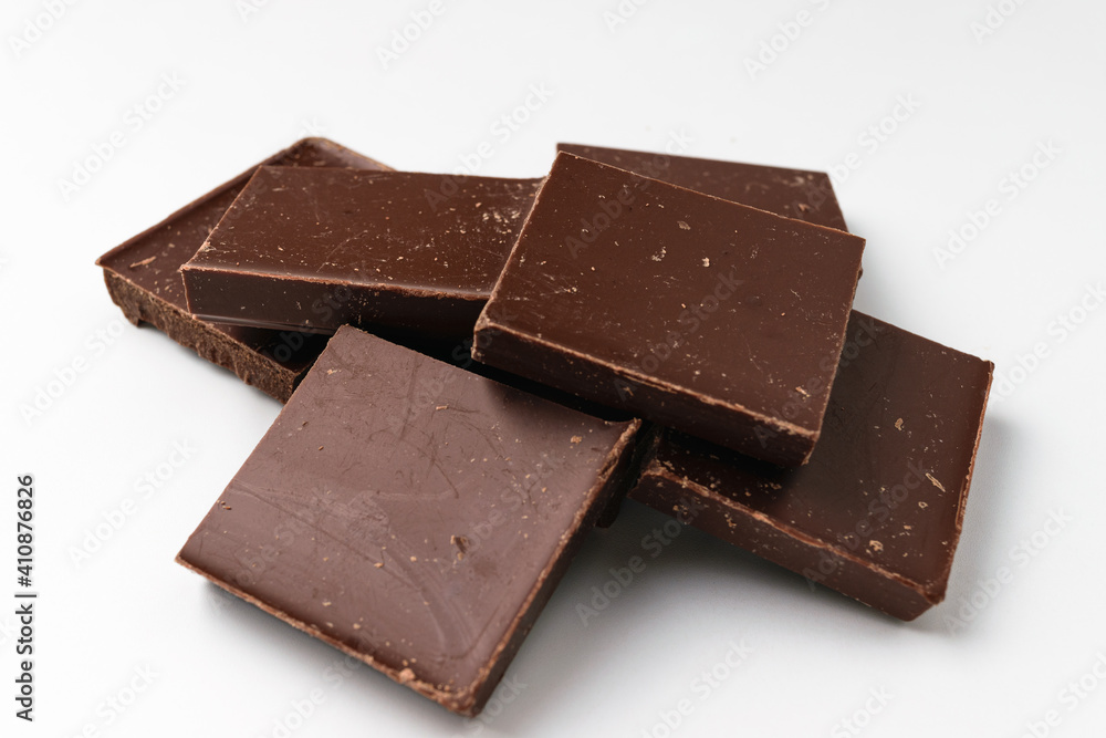 Chocolate bar on white background Chocolate bar on white background
