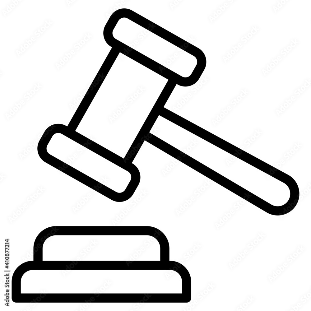 Icon of auction, linear design Icon of auction, linear design