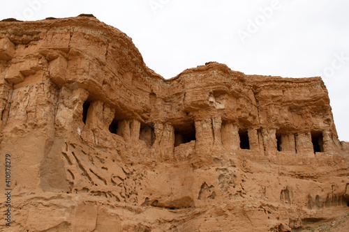 Al-Tar Caves in desert near Karbala, Iraq.
