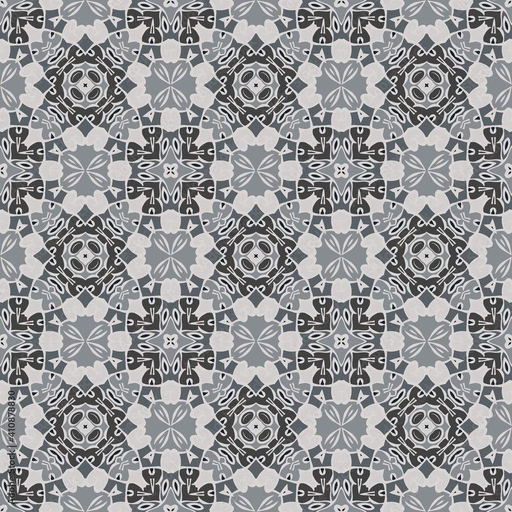 Creative color abstract geometric seamless pattern in white gray , can be used for printing onto fabric, interior, design, textile, carpet, pillow. Home decor, interior design.