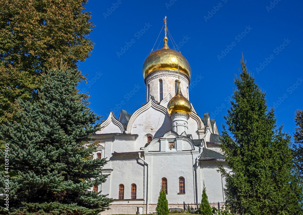 Nativity of the Virgin Temple. Year of construction 1405. Savvino - Storozhevsky monastery, city of Zvenigorod, Russia