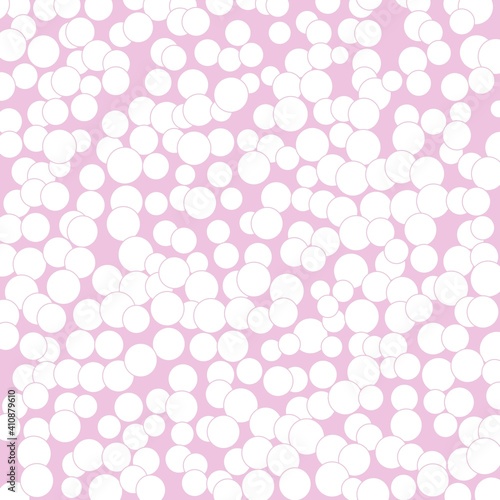 pattern with white circles on pink backgound
