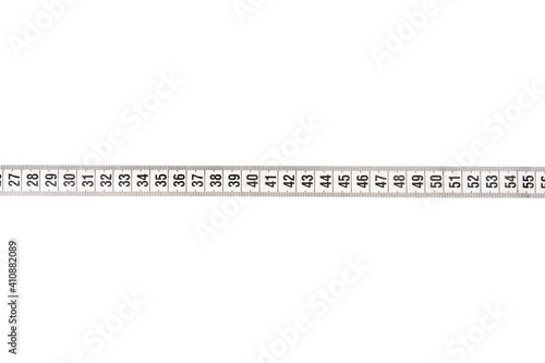 Smooth centimeter tape isolated on white