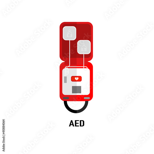 An AED icons  on white background.
