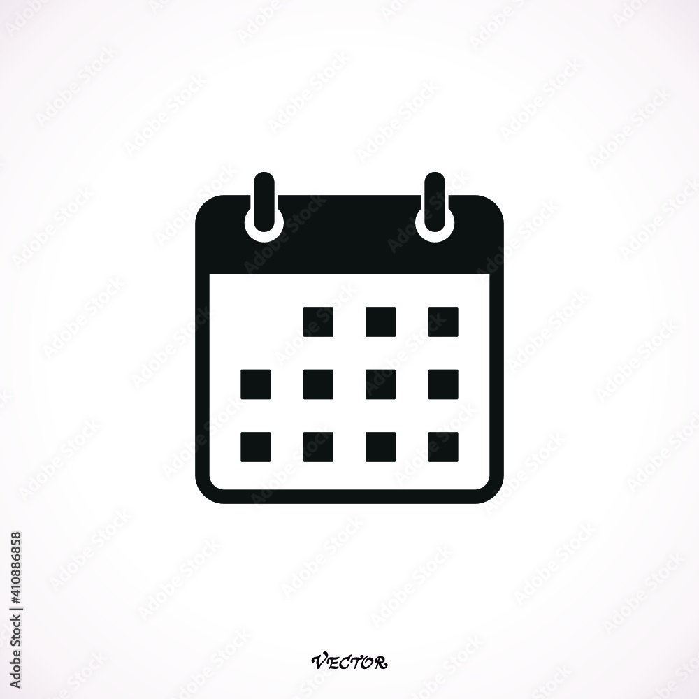 Calendar icon in trendy flat style isolated on background. Calendar icon page symbol for your web site design Calendar icon logo. Calendar icon Vector illustration Calendar icon in trendy flat style isolated on background. Calendar icon page symbol for your web site design Calendar icon logo. Calendar icon Vector illustration