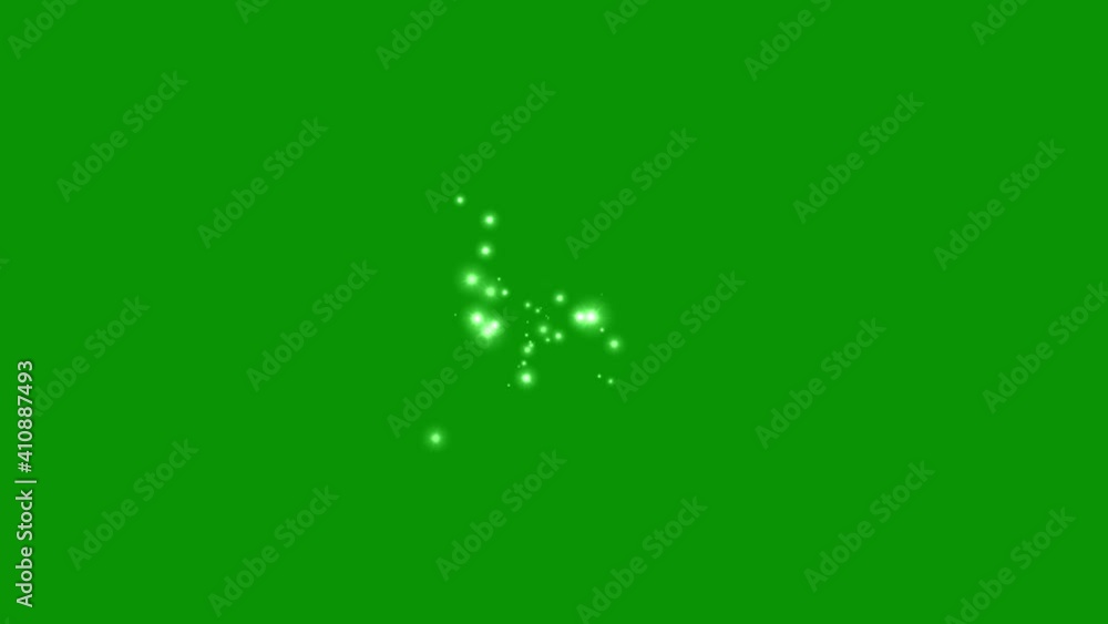 Shining glitter particles motion graphics with green screen background Shining glitter particles motion graphics with green screen background