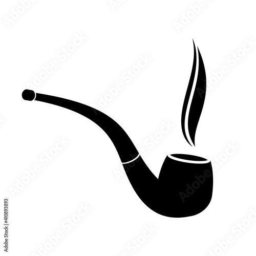 Smoking pipe icon, vector illustration