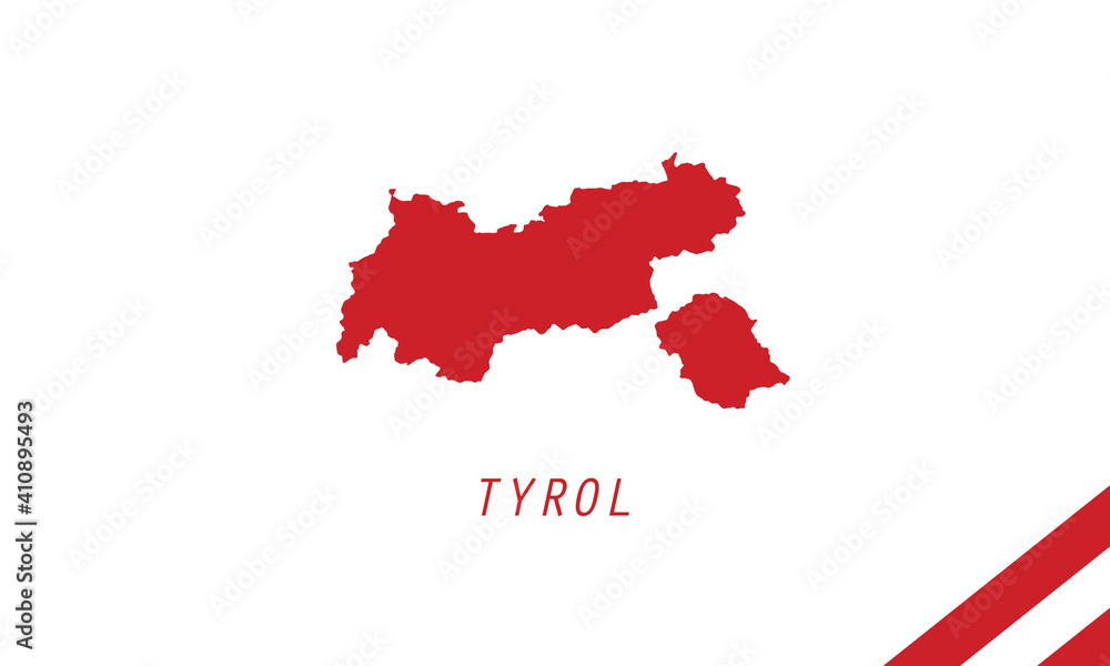 Tyrol map state Austria region vector illustration Tyrol map state Austria region vector illustration