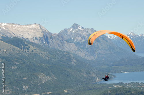 paragliding with the lopez hill in the background