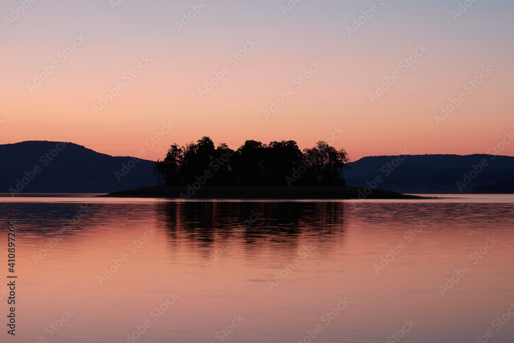 Sunrise over Batak Lake, Bulgaria