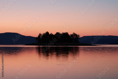 Sunrise over Batak Lake, Bulgaria