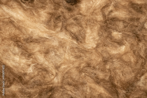 mineral wool for wall covering as background close up photo