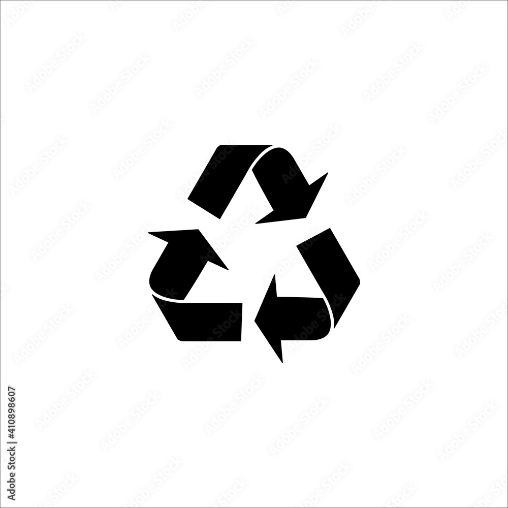 recycling icon. vector flat illustration recycling icon. vector flat illustration