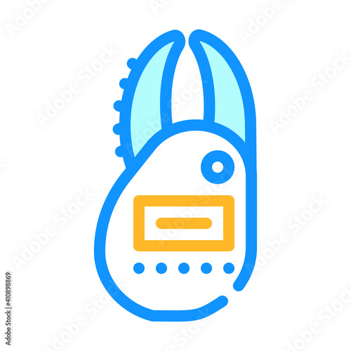 body fat percentage meter device color icon vector illustration