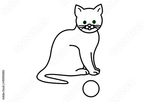 Gatto, disegno da colorare