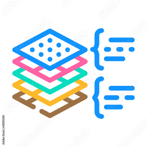 layers virtual reality color icon vector illustration