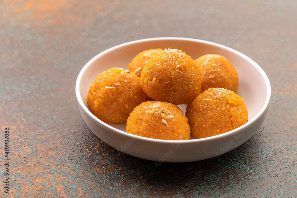 motichoor ladoo in a plate motichoor ladoo in a plate