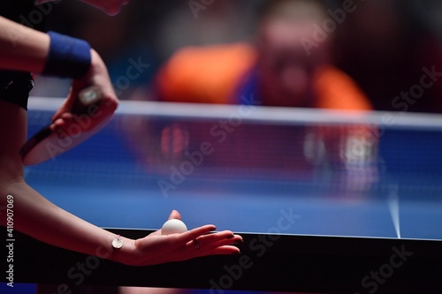 Foto table tennis, table tennis. table sports. photo inside.