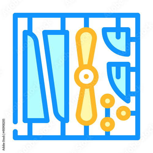 constructor model toy color icon vector illustration