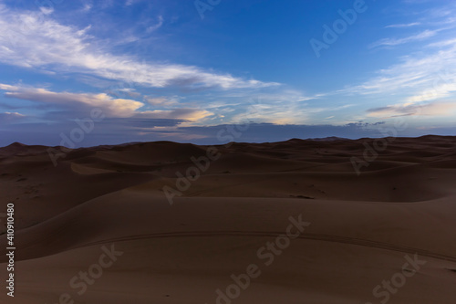 dune at sunset in morocco © larrui