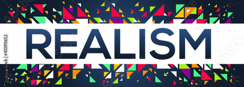 creative colorful (realism) text design, written in English language, vector illustration.	
