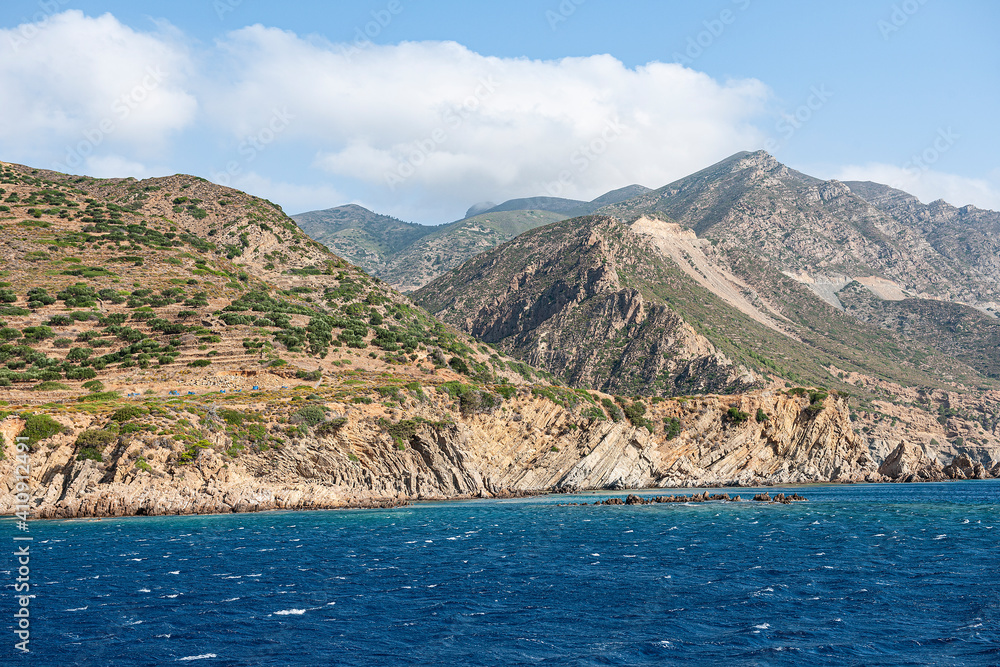 Landschft mit Meeresküste auf der Insel Karpathos, Griechenland