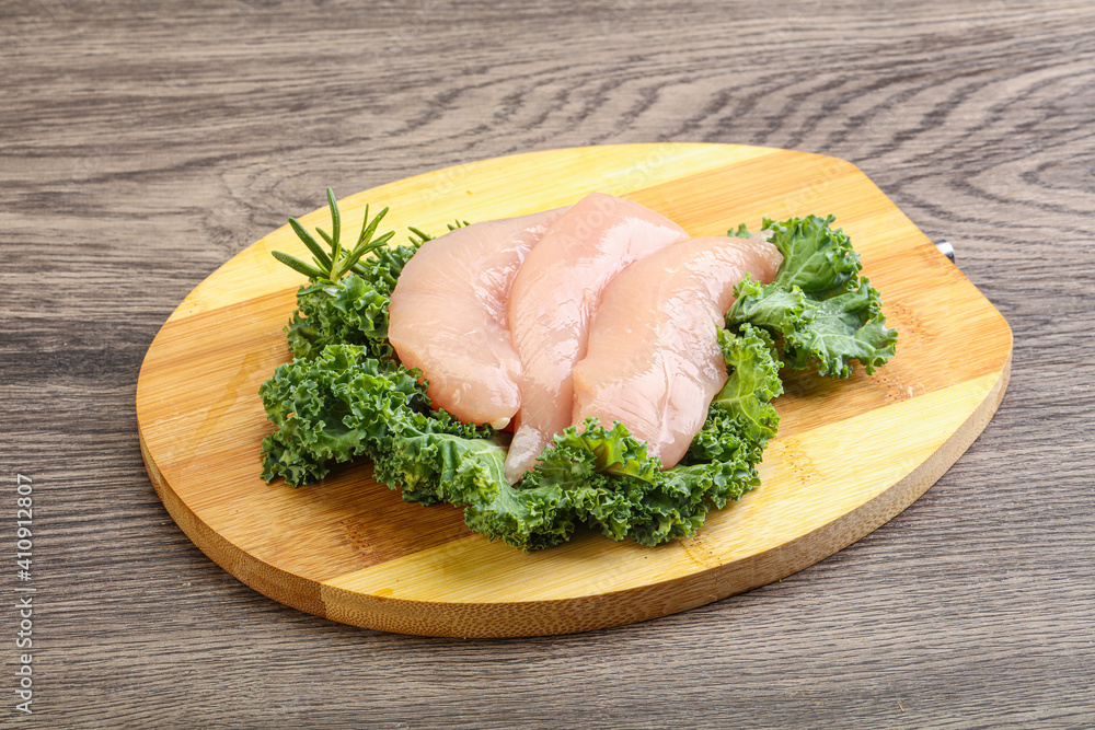 Raw small chicken fillet for cooking Raw small chicken fillet for cooking