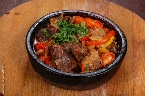 Georgian traditional cuisine - meat with potato