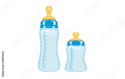 Baby bottle set for boys in two sizes