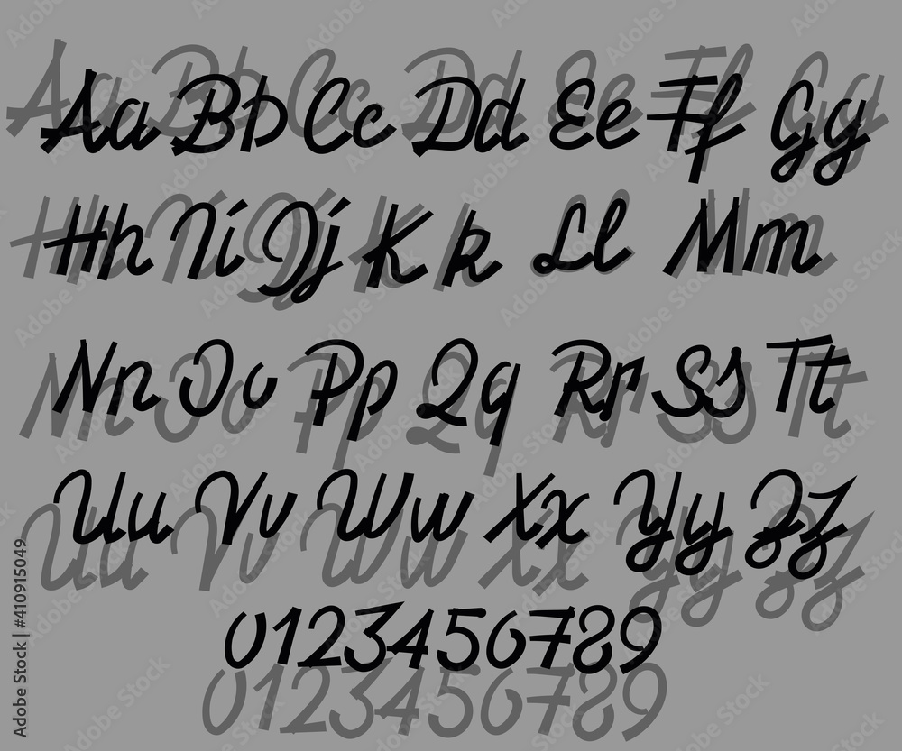 Hipster font - Modern vector font - English alphabet Hipster font - Modern vector font - English alphabet