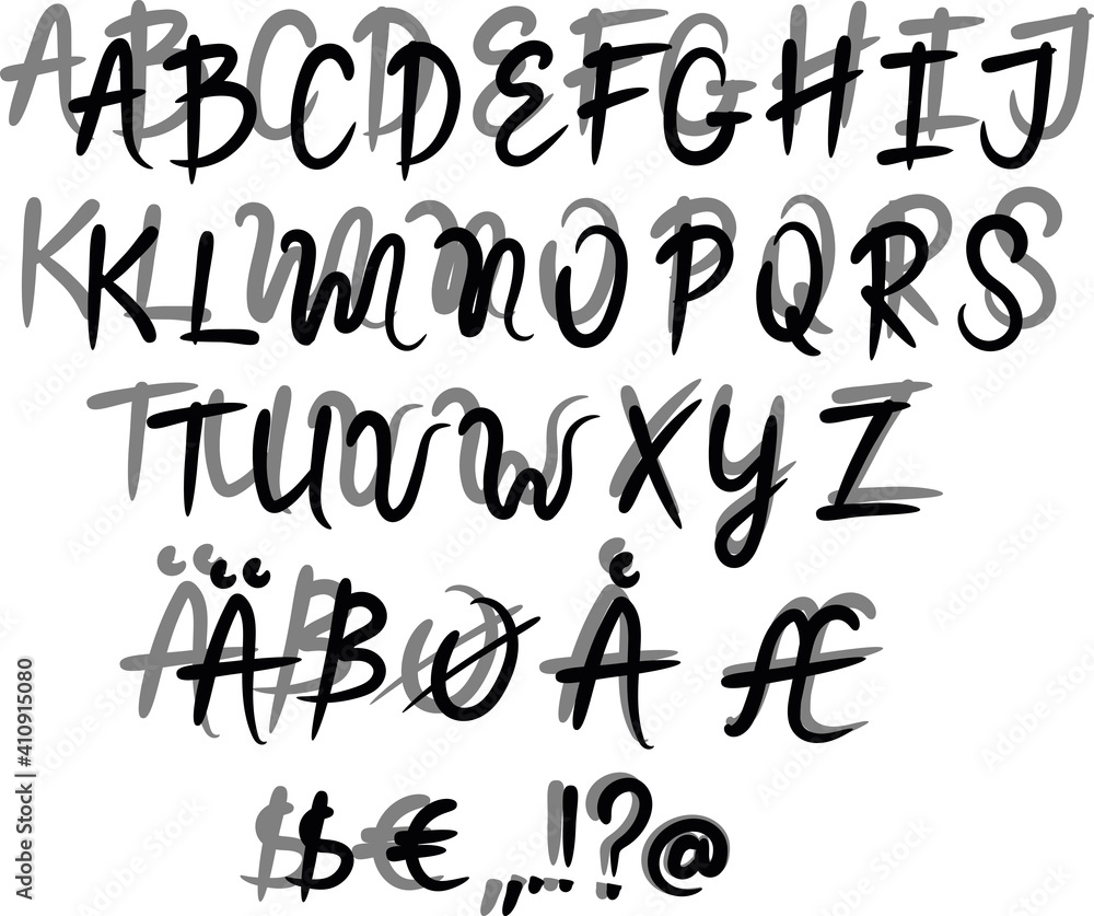 Hipster font - Modern vector font - English alphabet Hipster font - Modern vector font - English alphabet