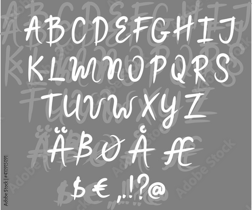 Hipster font - Modern vector font - English alphabet