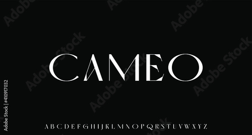 luxury and elegant font vector