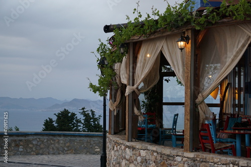 the Traditional KAFE in Zia, Kos Island, Greece, May